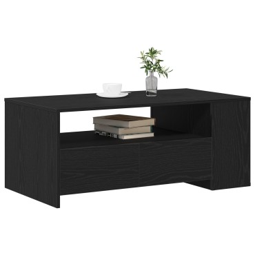 vidaXL Μαύρο Τραπεζάκι Σαλονιού 102x55x43.5cm Κατασκευασμένο από Μηχανικά Ξύλα 1 τεμ.
