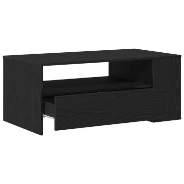 vidaXL Μαύρο Τραπεζάκι Σαλονιού 102x55x43.5cm Κατασκευασμένο από Μηχανικά Ξύλα 1 τεμ.