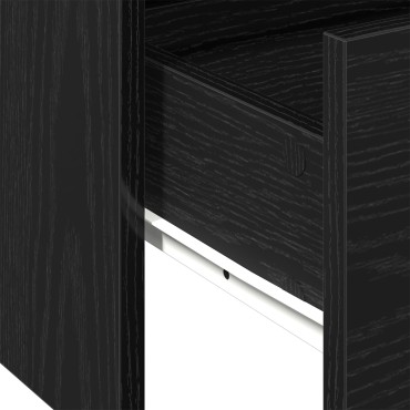 vidaXL Μαύρο Τραπεζάκι Σαλονιού 102x55x43.5cm Κατασκευασμένο από Μηχανικά Ξύλα 1 τεμ.