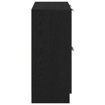 vidaXL Μαύρος Δρυς Μπουφές - 60x30x70cm - Κατασκευασμένος από Επεξεργασμένο Ξύλο 1 τεμ.