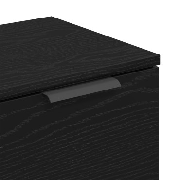 vidaXL Μαύρος Δρυς Μπουφές - 60x30x70cm - Κατασκευασμένος από Επεξεργασμένο Ξύλο 1 τεμ.