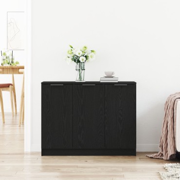 vidaXL Κονσόλα Μαύρο Δρυς 90,5x30x70cm Επεξεργασμένο Ξύλο 1 τεμ.