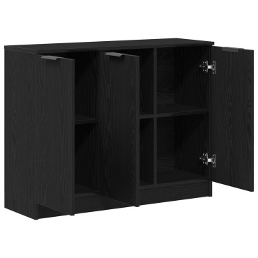 vidaXL Κονσόλα Μαύρο Δρυς 90,5x30x70cm Επεξεργασμένο Ξύλο 1 τεμ.