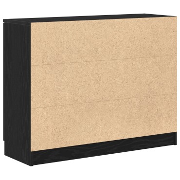vidaXL Κονσόλα Μαύρο Δρυς 90,5x30x70cm Επεξεργασμένο Ξύλο 1 τεμ.