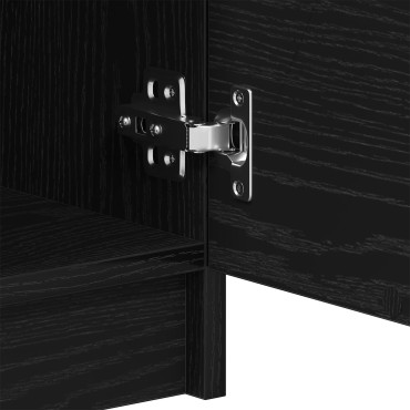 vidaXL Κονσόλα Μαύρο Δρυς 90,5x30x70cm Επεξεργασμένο Ξύλο 1 τεμ.