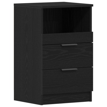 κομοδίνο vidaXL Μαύρο Δρυς 40x35x65cm Made of Engineered Wood 1 τεμ.