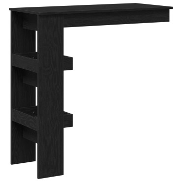 vidaXL Τραπέζι Μπαρ Τοίχου - Μαύρη Δρύς - 102x55x103.5cm - Φτιαγμένο από Επεξεργασμένο Ξύλο 1 τεμ.