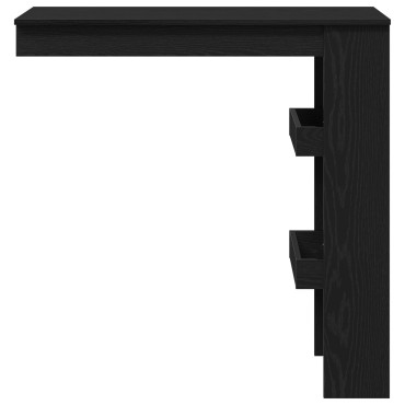vidaXL Τραπέζι Μπαρ Τοίχου - Μαύρη Δρύς - 102x55x103.5cm - Φτιαγμένο από Επεξεργασμένο Ξύλο 1 τεμ.