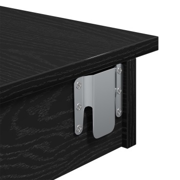 vidaXL Τραπέζι Μπαρ Τοίχου - Μαύρη Δρύς - 102x55x103.5cm - Φτιαγμένο από Επεξεργασμένο Ξύλο 1 τεμ.