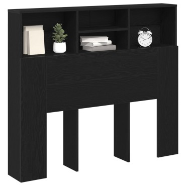vidaXL Κεφαλάρι Ντουλάπα Μαύρο Δρυς 120x19x103.5cm Επεξεργασμένο Ξύλο 1 τεμ.