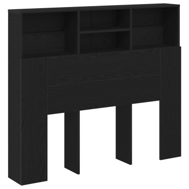 vidaXL Κεφαλάρι Ντουλάπα Μαύρο Δρυς 120x19x103.5cm Επεξεργασμένο Ξύλο 1 τεμ.