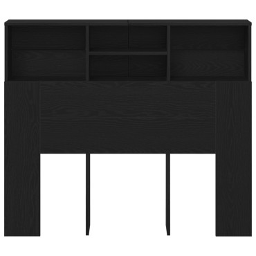 vidaXL Κεφαλάρι Ντουλάπα Μαύρο Δρυς 120x19x103.5cm Επεξεργασμένο Ξύλο 1 τεμ.