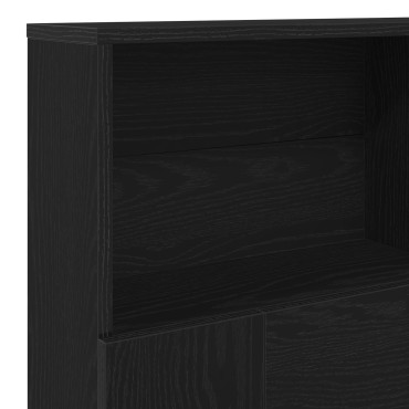 vidaXL Κεφαλάρι Ντουλάπα Μαύρο Δρυς 120x19x103.5cm Επεξεργασμένο Ξύλο 1 τεμ.