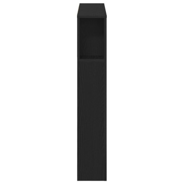 vidaXL Κεφαλάκι Κρεβατιού Μαύρο Δρυς - 160x19x104.5cm Κατασκευασμένο από Επεξεργασμένο Ξύλο
