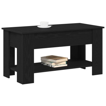 vidaXL Μαύρο Ξύλινο Τραπέζι Σαλονιού - 101x49x52cm Κατασκευασμένο από Τεχνητό Ξύλο