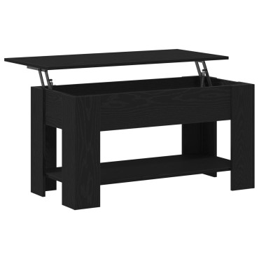 vidaXL Μαύρο Ξύλινο Τραπέζι Σαλονιού - 101x49x52cm Κατασκευασμένο από Τεχνητό Ξύλο