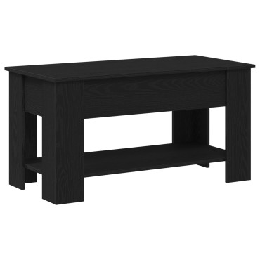 vidaXL Μαύρο Ξύλινο Τραπέζι Σαλονιού - 101x49x52cm Κατασκευασμένο από Τεχνητό Ξύλο
