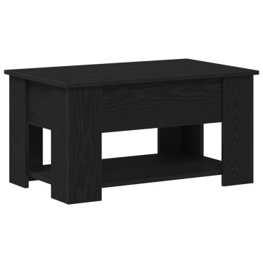 vidaXL Μαύρο Τραπέζι Καφέ 79x49x41cm Φτιαγμένο από Επεξεργασμένο Ξύλο