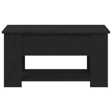 vidaXL Μαύρο Τραπέζι Καφέ 79x49x41cm Φτιαγμένο από Επεξεργασμένο Ξύλο