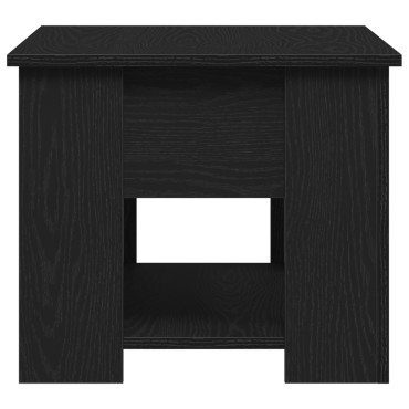 vidaXL Μαύρο Τραπέζι Καφέ 79x49x41cm Φτιαγμένο από Επεξεργασμένο Ξύλο