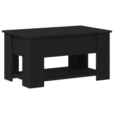 vidaXL Μαύρο Τραπέζι Καφέ 79x49x41cm Φτιαγμένο από Επεξεργασμένο Ξύλο