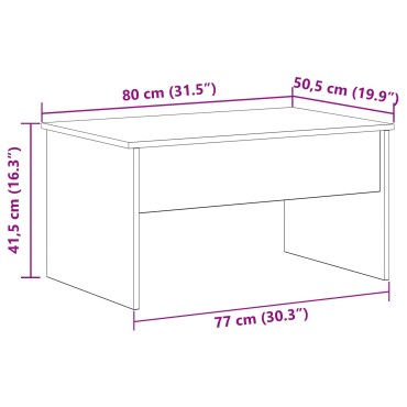 vidaXL Μαύρο Καφετιέρα - 80x50.5x41.5 εκ