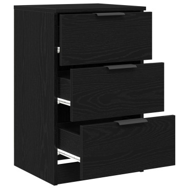 Κομοδίνο μαύρης βελανιδιάς vidaXL - 40x65x65cm 1 τεμ.