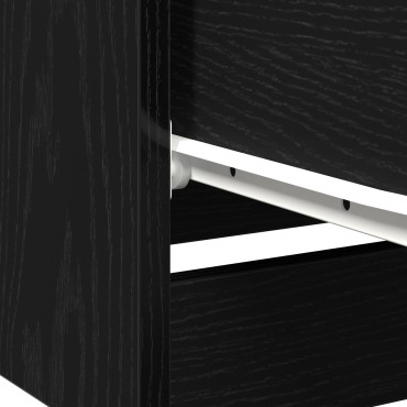 vidaXL Κομοδίνα 2 πακέτο Μαύρο Δρυς 40x65x65cm Φτιαγμένο από Επεξεργασμένο ξύλο 1 τεμ.