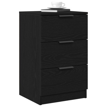 vidaXL Κομοδίνα 2 πακέτο Μαύρο Δρυς 40x65x65cm Φτιαγμένο από Επεξεργασμένο ξύλο 1 τεμ.