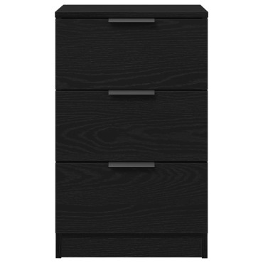 vidaXL Κομοδίνα 2 πακέτο Μαύρο Δρυς 40x65x65cm Φτιαγμένο από Επεξεργασμένο ξύλο 1 τεμ.