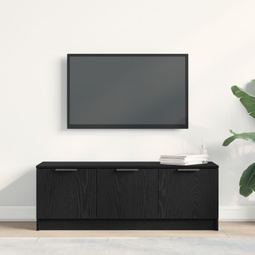 vidaXL Ντουλάπα τηλεόρασης Μαύρη Δρύς 102x35x36,5cm Επεξεργασμένο ξύλο