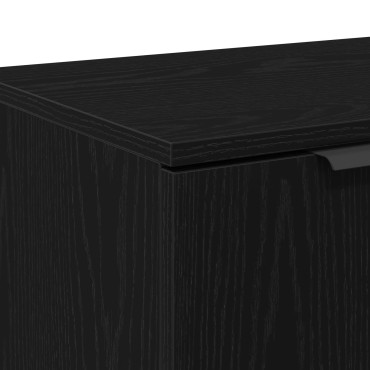 vidaXL Ντουλάπα τηλεόρασης Μαύρη Δρύς 102x35x36,5cm Επεξεργασμένο ξύλο