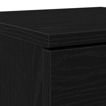 vidaXL Μπουφέδες 2 τεμ. Μαύρος Δρυς 30x30x70cm Επεξεργασμένο Ξύλο