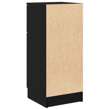 vidaXL Μπουφέδες 2 τεμ. Μαύρος Δρυς 30x30x70cm Επεξεργασμένο Ξύλο