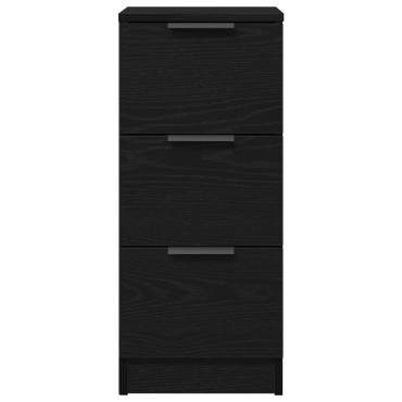 vidaXL Μπουφέδες 2 τεμ. Μαύρος Δρυς 30x30x70cm Επεξεργασμένο Ξύλο