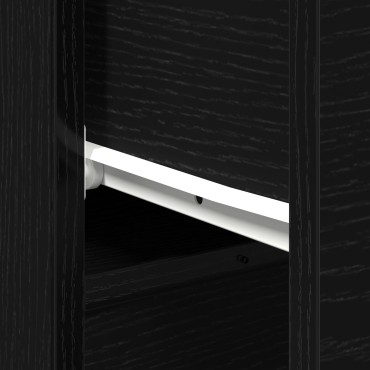 vidaXL Μπουφέδες 2 τεμ. Μαύρος Δρυς 30x30x70cm Επεξεργασμένο Ξύλο