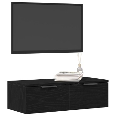 VidaXL Μαύρος δρυός τοίχου ντουλάπα 68x30x20cm από κατασκευασμένο ξύλο 1 τεμ.