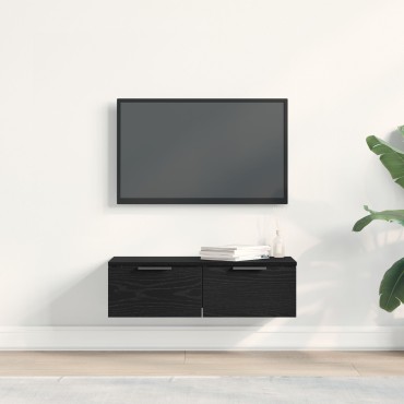 VidaXL Μαύρος δρυός τοίχου ντουλάπα 68x30x20cm από κατασκευασμένο ξύλο 1 τεμ.