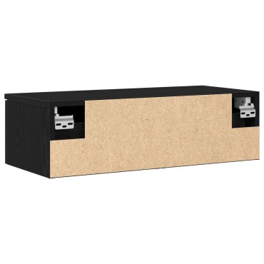 VidaXL Μαύρος δρυός τοίχου ντουλάπα 68x30x20cm από κατασκευασμένο ξύλο 1 τεμ.
