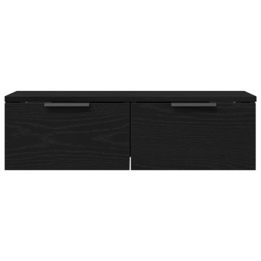 VidaXL Μαύρος δρυός τοίχου ντουλάπα 68x30x20cm από κατασκευασμένο ξύλο 1 τεμ.