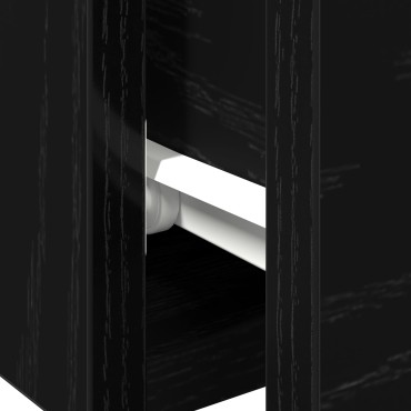 VidaXL Μαύρος δρυός τοίχου ντουλάπα 68x30x20cm από κατασκευασμένο ξύλο 1 τεμ.