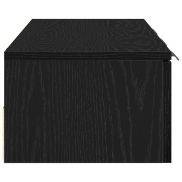 vidaXL Μαύρος Ξύλινος Τοίχος Ντουλάπι 102x30x20cm Κατασκευασμένο από Επεξεργασμένο Ξύλο 1 τεμ.