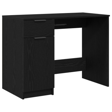 vidaXL Μαύρο Γραφείο Σαρκαστική - 100x50x75cm - Κατασκευασμένο από Επεξεργασμένο ξύλο 1 τεμ.