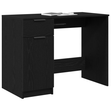 vidaXL Μαύρο Γραφείο Σαρκαστική - 100x50x75cm - Κατασκευασμένο από Επεξεργασμένο ξύλο 1 τεμ.