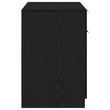 vidaXL Μαύρο Γραφείο Σαρκαστική - 100x50x75cm - Κατασκευασμένο από Επεξεργασμένο ξύλο 1 τεμ.