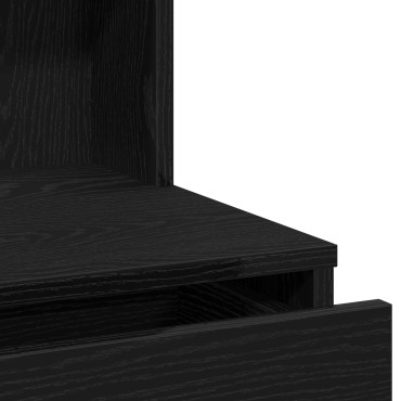 vidaXL Μαύρο Τραπέζι Μακιγιάζ με Καθρέπτη - 74.5x40x141 εκ