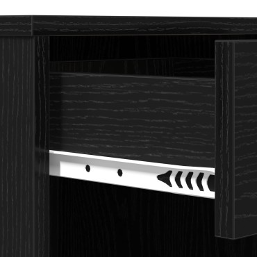 vidaXL Μαύρο Έπιπλο Καλλυντικών 80x40x75cm από Επεξεργασμένο Ξύλο 1 τεμ.
