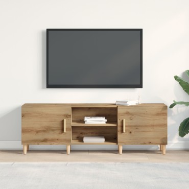 vidaXL Βάση τηλεόρασης σε Artisan Oak - 150x30x50cm - Κατασκευασμένη από τεχνικό ξύλο