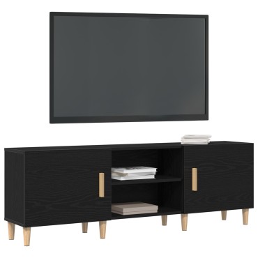 vidaXL Βάση τηλεόρασης - Μαύρη Δρυς, 150x30x50 cm Κατασκευασμένο από Επεξεργασμένο Ξύλο