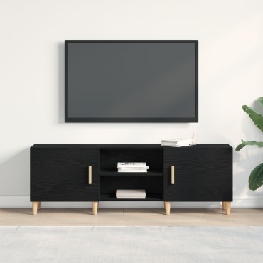 vidaXL Βάση τηλεόρασης - Μαύρη Δρυς, 150x30x50 cm Κατασκευασμένο από Επεξεργασμένο Ξύλο